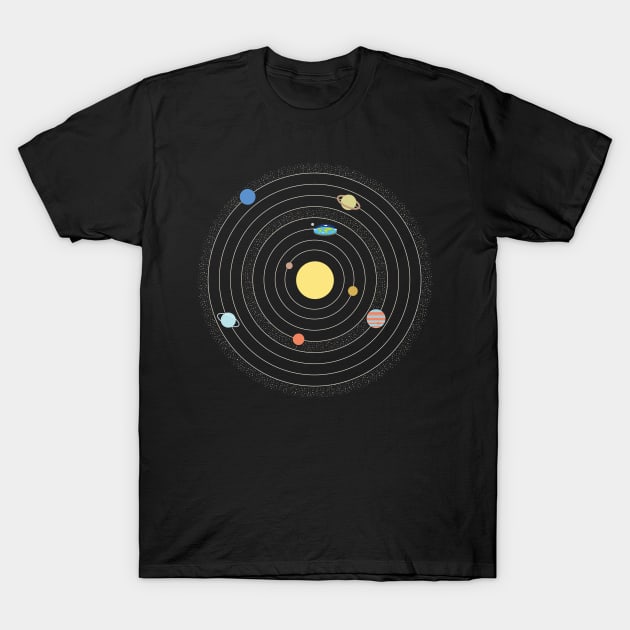 Flat Earth Universe Planet T-Shirt by MooonTees